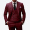Herredragt Bordeaux Tre Dele med Vest og Slips