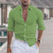 Chemise Homme Verte à Manches Longues Casual