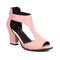 Chaussure à talon ouvert rose pour femme