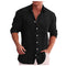 Chemise Homme Noire Manches Longues Boutonnée Casual
