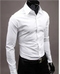 Chemise blanche à manches longues pour homme