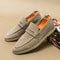 Mocassins en daim beige pour homme