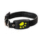 Collier pour chien avec motif patte noir et jaune