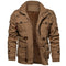 Veste Homme Hiver Marron à Capuche avec Doublure Polaire