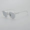 Przezroczyste okrągłe okulary przeciwsłoneczne unisex z szarymi szkłami