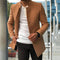 Manteau homme camel élégant à col montant