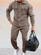 Veste et Pantalon de Sport Homme Marron avec Poches