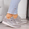 Chaussures de sport grises pour femme avec fermeture éclair