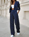 Costume Femme Rayé Bleu Marine avec Pantalon et Blazer
