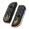 Manettes de jeu sans fil pour console, noir avec motifs dorés