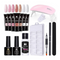 Manicure-sæt med UV-gel, lampe, neglelak, værktøj og kunstige negle