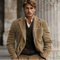 Veste en velours côtelé beige pour homme