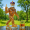 Bouteille Décorative Bigfoot en Verre avec Bouchon Couronne