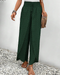 Pantalon large vert à motif pour femme