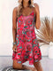Robe d'été midi à bretelles pour femme