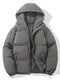 Veste matelassée à capuche gris foncé pour homme