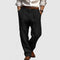 Pantalon en lin noir pour homme