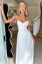 Robe Maxi à Bretelles avec Décolleté Froncé