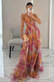 Robe Maxi Fleurie à Décolleté V Croisé