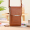 Sac bandoulière en cuir marron pour femme