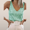 Débardeur Femme Paillettes Vert Brillant Sans Manches