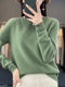 Pull en laine vert pour femme