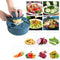 Manual multifunction vegetable cutter with built-in grater