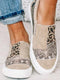 Dámské slip-on boty s leopardím a hadím patchworkem