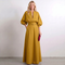 Robe Longue Évasée à Manches Courtes