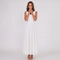 Robe Midi Plissée à Col Drapé