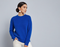 Pull bleu femme à manches longues