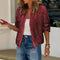 Veste Bomber Scintillante à Paillettes pour Femme