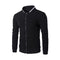 Veste matelassée noire à fermeture éclair pour homme
