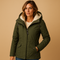 Veste Femme Vert à Capuche Doublée en Polaire