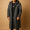 Manteau imperméable à capuche pour homme noir