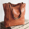 Sac à main en cuir marron avec poignées doubles