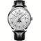 Montre analogique homme cuir noir avec affichage date et phases lune
