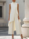 Ensemble Élégant à Col Montant Asymétrique pour Femme