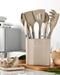 Set d'ustensiles de cuisine en silicone avec support