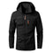 Veste imperméable à capuche pour homme noire