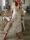 Robe d'été fleurie à col en V pour femme