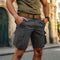 Short cargo homme gris avec poches latérales